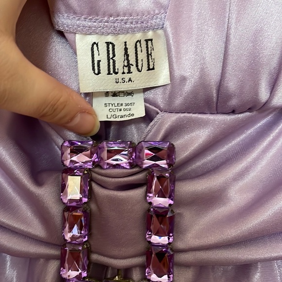 Lilac cocktail halter dress - Picture 3 of 4
